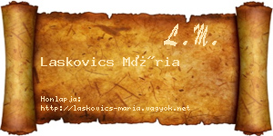 Laskovics Mária névjegykártya